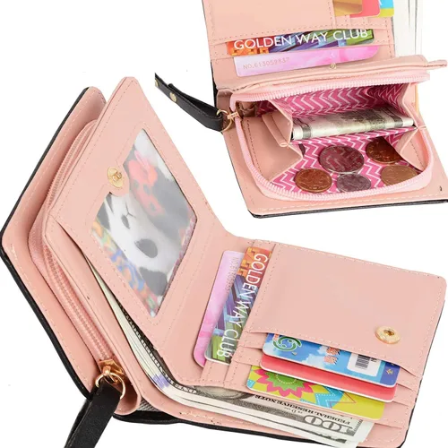 Vista 4 de Nawoshow - Monedero para mujer, diseño de gato