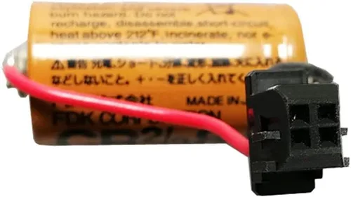 Vista 4 de Batería de litio de 3 V, 2000 mAh, CR2/38.L, para Fuji CR2/3 8.L 3 V, PLC, FDK CR17/33 con enchufe negro