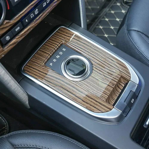 Vista 7 de YIWANG Cubierta de placa de cambio de engranajes de plástico ABS para Land Rover Discovery Sport 2015-2018 Accesorios de coche (negro cepillado)