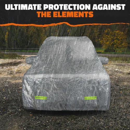 Vista 9 de Mockins 190T - Funda de poliéster para vehículos SUV Small SUV Car Cover for Snow , Frost, Dust, UV & Rain Outdoor & Indoor Car Covers for