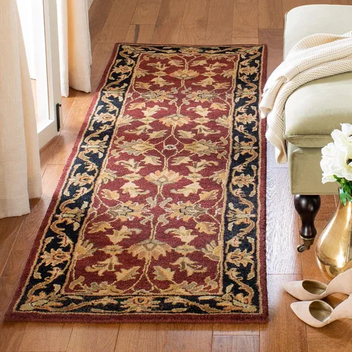 Vista 18 de Safavieh colección Heritage HG628A - tapete oriental tradicional hecho a mano de lana verde oscura y dorada, Lana, negro / beige (Black/ Beige)