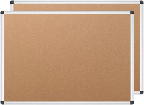 Vista 8 de VIZ-PRO Tablero de anuncios de corcho, 48 X 24 pulgadas, marco de aluminio plateado