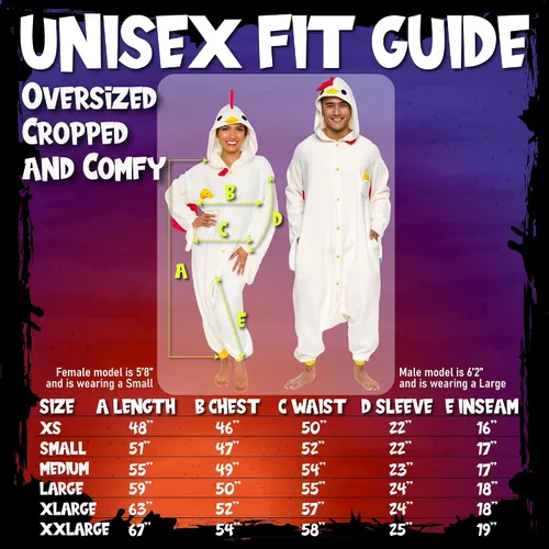 Vista 4 de Adult Onesie Halloween Costume - Animal and Sea Creature - Plush One Piece Cosplay Suit for Adults, Women and Men FUNZIEZ!