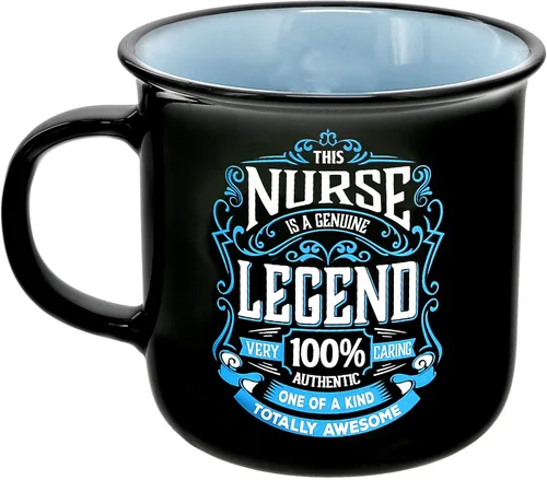 Vista 7 de Pavilion Gift Company - Nurse Genuine Legend - Taza de cerámica para fogata de 13 onzas, taza de café de doble cara, 1 unidad, paquete de 1, 3.75 x