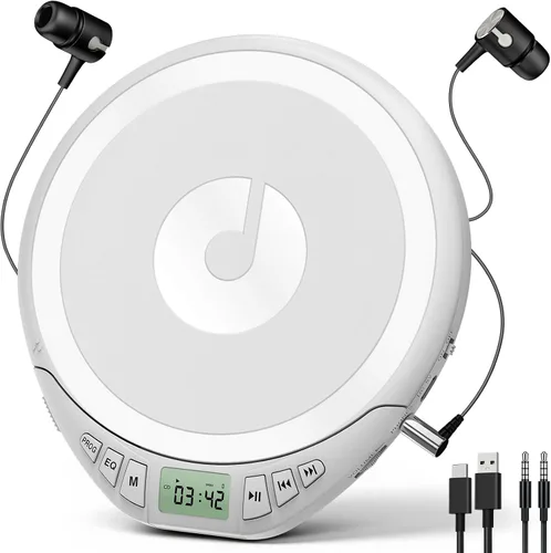 Vista 9 de Reproductor de CD portátil con auriculares, reproductor de CD KOVCDVI Negro