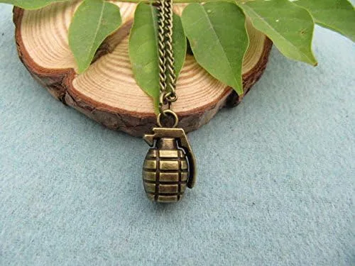 Vista 4 de Bomb Collar de bronce Granada de mano collar collar Ejército Warrior militar 10pcs