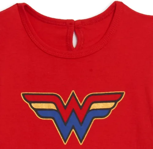 Vista 6 de DC Comics Vestido de disfraz de manga corta para mujer de Wonder Woman Oro