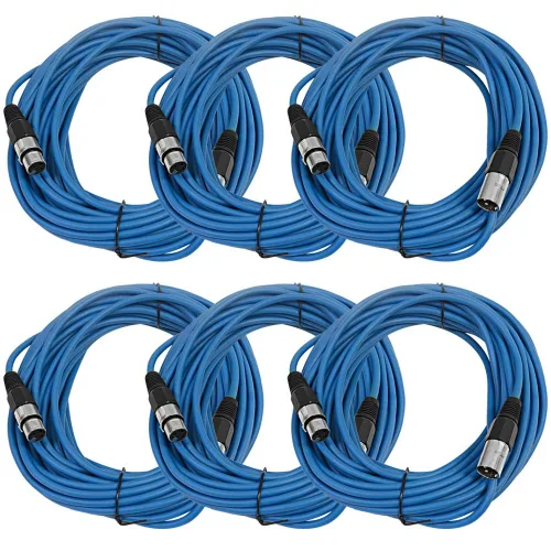 Vista 18 de SEISMIC AUDIO - SAXLX-2 - Paquete de 6 cables de conexión XLR macho a XLR hembra de 2 pies - Equilibrados - Cables de conexión de 2 pies