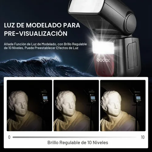 Vista 2 de Godox V860III-C Flash para cámara Canon TTL Flash 76Ws 2600mAh