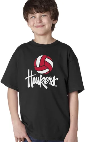 Vista 7 de CornBorn Camisetas de voleibol de Nebraska para niños jóvenes Elige tu diseño