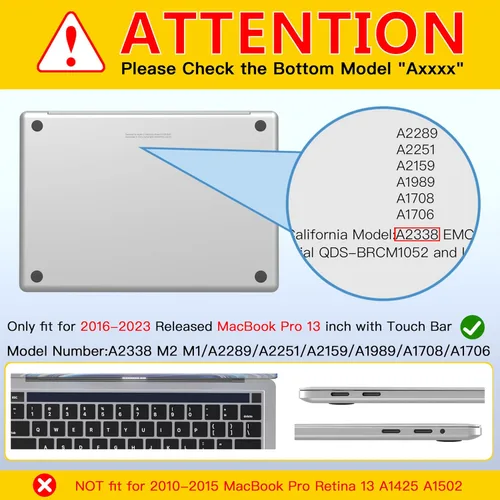 Vista 2 de CISSOOK - Funda rosa bebé para MacBook Pro de 13 pulgadas 2025-2016