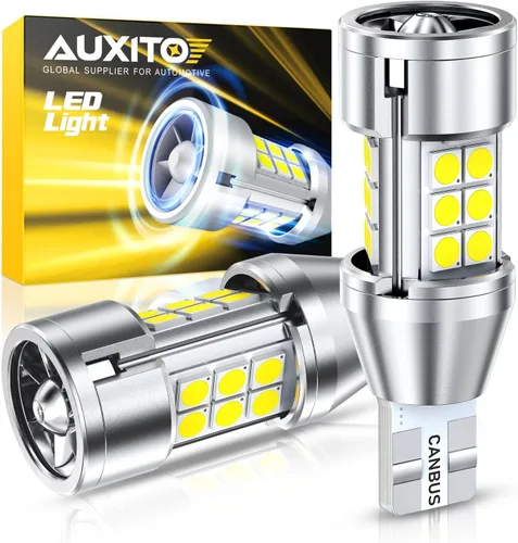 Vista 24 de Auxito Focos LED 3157 mejorados, rojo, 500% más brillantes, 3056, 3156, 3057, 4157, chip 102-SMD, proyector para luces de freno, freno trasero, Rojo