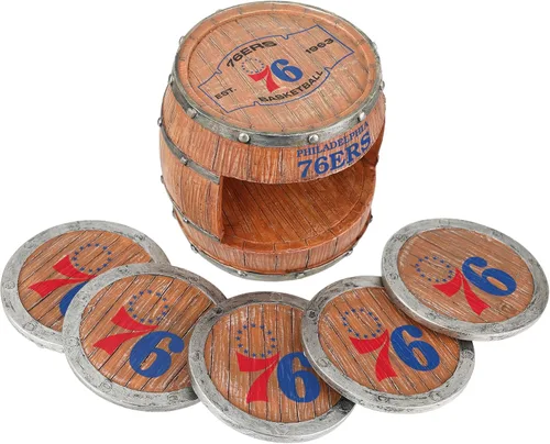 Vista 3 de FOCO NBA - Juego de 5 posavasos de barril