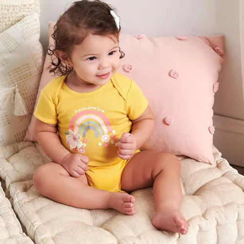 Vista 5 de Gerber – Paquete de 5 mamelucos de manga corta para bebés