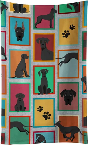 Vista 66 de Caroline's Treasures MLM1160KTWL - Lots of Red Siberian Husky - Toalla de cocina para invitados, toalla de baño decorativa para cara, té, paño