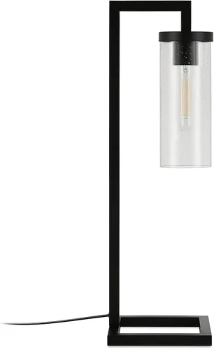 Vista 3 de Lámpara Henn & Hart Sleek tall table lamp with milk glass cylinder shade for a welcoming ambient glow, ideal for bedroom, living room, or office