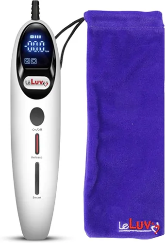 Vista 13 de LeLuv Magna LCD Controlador de bomba de vacío portátil inteligente USB recargable Modos programables o manuales - Silicona negra lisa