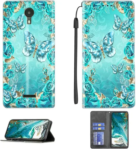 Vista 35 de jioeuinly ATT Motivate 2 - Funda compatible con ATT Motivate 2, funda con soporte abatible y cierre magnético DJS