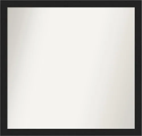 Vista 426 de Amanti Art Espejo de baño negro para sobre fregadero, 22 x 22 pulgadas, espejo de tocador cuadrado estrecho negro Avon, marco de madera casual