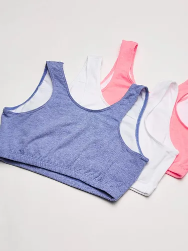 Vista 6 de Fruit of the Loom - Brasier deportivo estilo camiseta para mujer (paquete múltiple)