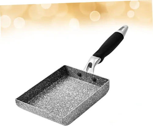 Vista 4 de COLLBATH Sartén rectangular antiadherente Tamagoyaki japonés para panqueques enrollados, utensilios de cocina para freír fácilmente y preparar
