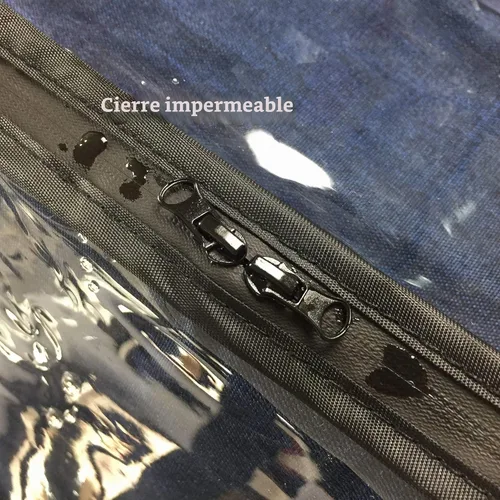 Vista 6 de Funda de lluvia para cochecito, cubierta de lluvia universal para cochecito de bebé, funda doble para lluvia y viento, accesorios de actividades al