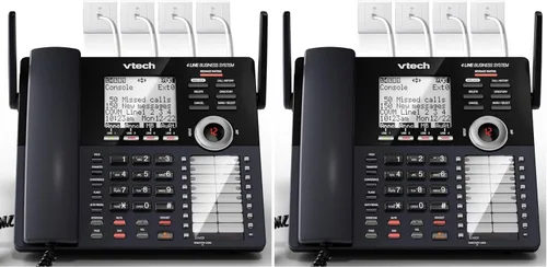 Vista 9 de VTech Accesorio de auricular para VTech AM18447 Small Business System, negro (paquete de 4)