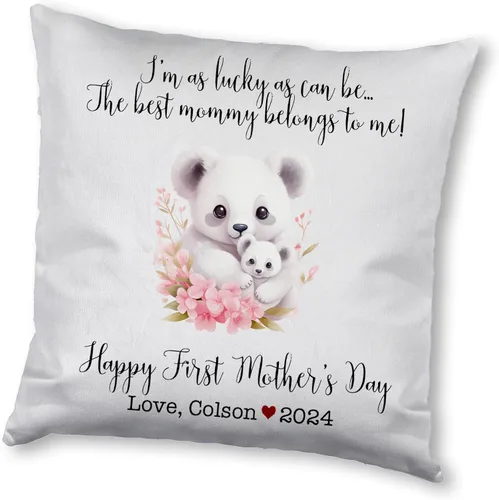 Vista 14 de Happy Mother's Day Koala Design, First Mother's Day Custom Pillowcase, Personalized Mother's Day Pillowcase, Gift for Mom, Home Decor