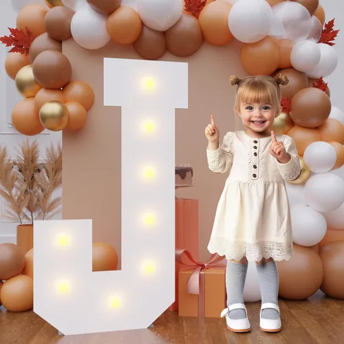 Vista 25 de Letras de marquesina de 3 pies de alto, letras y para decoraciones de fiesta de cumpleaños Light up Letters without Sidewalls, Lightweight Foam