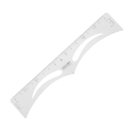 Vista 6 de 50 calcomanías desechables para reglas de cejas, plantillas de herramientas de medición de cejas para microblading, modelado y simetría, guía