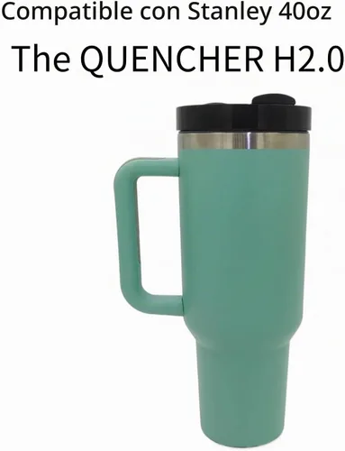Vista 3 de Tapa de repuesto para vaso de 40 onzas, apta para vaso Stanley Adventure Quencher H2.0 de 40 onzas y 64 onzas (rosa de 40 onzas)