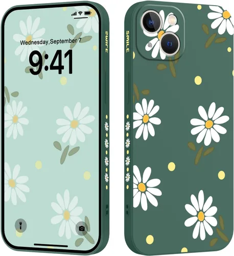 Vista 11 de LEECG Funda para iPhone 13 con diseño de mariposas y flores, diseño de astronauta, funda de teléfono con forro de microfibra suave, funda delgada