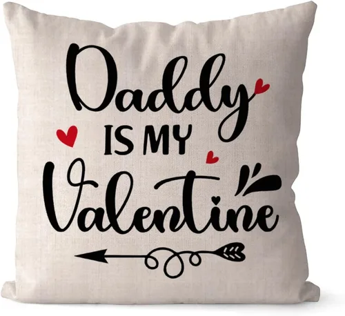 Vista 9 de Fundas de almohada de San Valentín de 16 x 16 pulgadas, con texto en inglés «All Because Two People Fell in Love», fundas de almohada de lino