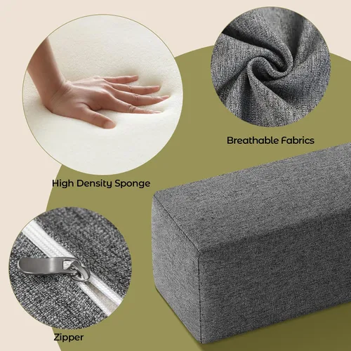 Vista 5 de DEEPSHARK Relleno de espacio de cama para colchón Full, esponja 45D de alta densidad, funda extraíble y lavable, relleno extensor de colchón