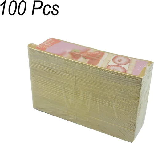 Vista 3 de 100 mini tablas para tartas de 5.12 x 1.57 pulgadas, juego de cartón rectangular dorado de barra larga, base para cupcakes, bandeja para exhibidores