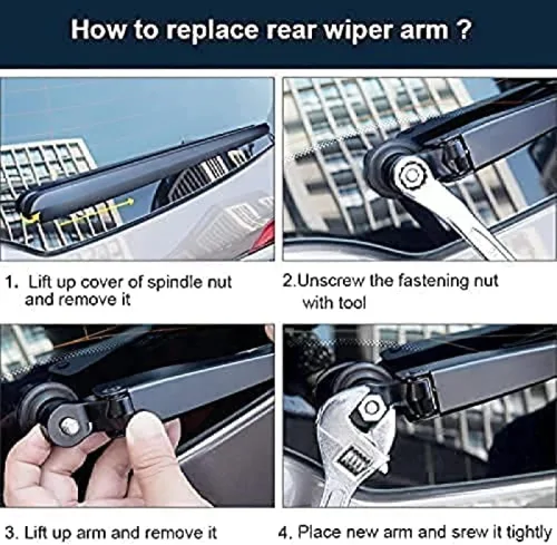 Vista 6 de Car rear windshield wiper kit For Kia Cerato 2003 2004 2005 2006 2007 2008 Back wiper blade washer