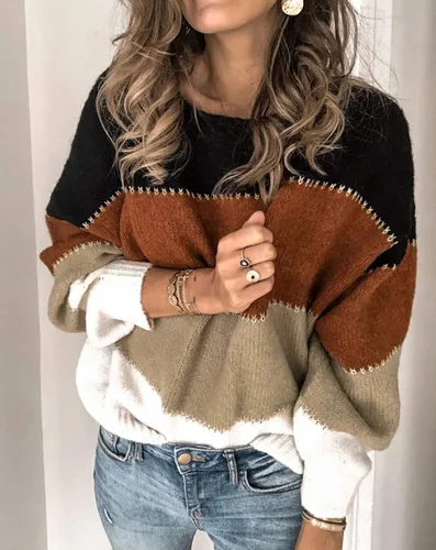 Vista 3 de ANCAPELION - Suéter casual para mujer sin botones prenda básica de invierno de manga larga cálida suéter tejido ajuste holgado