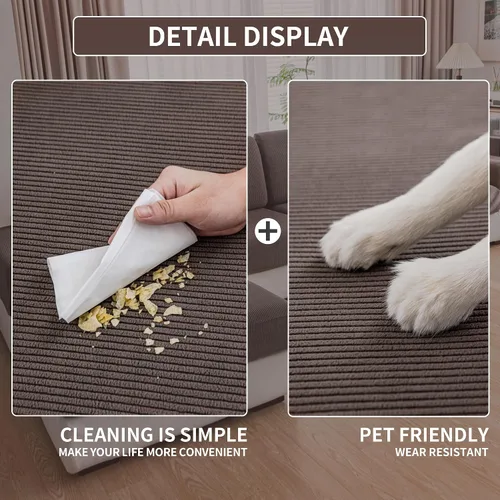Vista 4 de QIANMEW - Fundas para cojín de sofá, fundas de sofá mágicas suaves y cómodas, fundas elásticas lavables y resistentes al deslizamiento para asientos
