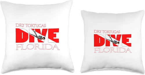 Vista 3 de DIVE Dry Tortugas Florida SCUBA Diving Snorkeling Throw Pillow