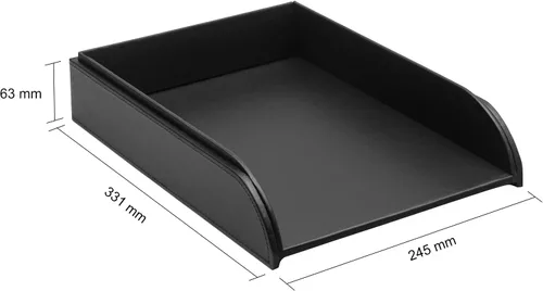 Vista 5 de Osco Bandeja de letras de piel sintética - Negro