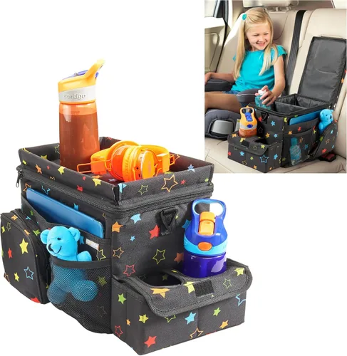Vista 11 de High Road CarHop Organizador de Asiento Trasero para Niños y Organizador de Asiento de Pasajero para Adultos - Enfriador de Asiento de Carro
