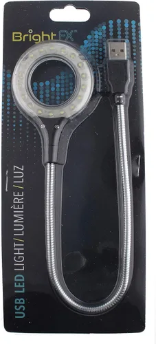 Vista 6 de The Beadsmith Bright FX - Luz LED USB, 18 luces LED para un brillo máximo, cable de metal flexible para múltiples posiciones, interruptor