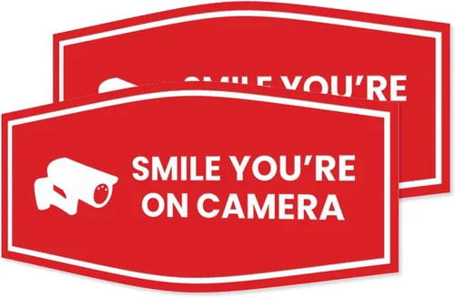 Vista 73 de Fancy Smile You're On Camera Letrero (negro) - Mediano (1 unidad)