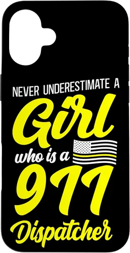 Vista 23 de 911 Dispatcher Thin Gold Yellow Line Girl Female Never Case for iPhone 16