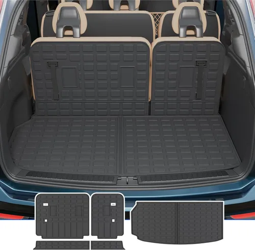 Vista 12 de Rongtaod Alfombrilla para maletero y respaldo para Jeep Grand Cherokee L