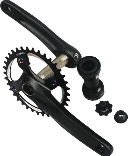Vista 11 de Juego de bielas de 6.693 in 30T 32T 34T 36T 38T Bicicleta de montaña de una sola velocidad Ciclismo Bicicleta de carretera Juego de brazo de manivela
