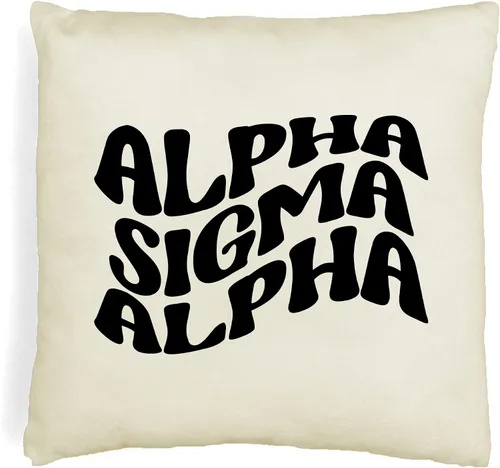 Vista 55 de sockprints Mod Alpha Chi Omega - Funda de almohada de 18 x 18 pulgadas, fundas de almohada de hermandad de mujeres - Almohada decorativa