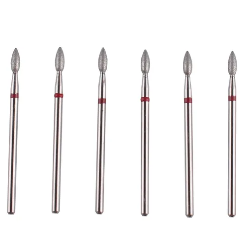 Vista 7 de 6 brocas de cutícula de llama pequeñas, brocas de uñas de diamante profesional para preparación de uñas, herramienta eléctrica de uñas de 3/32