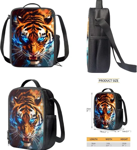 Vista 95 de FOR U DESIGNS Fuego baloncesto impreso niños escuela mochilas viaje mochila libro bolsa