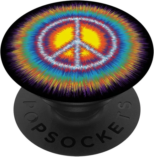 Vista 6 de Sunburst Peace SIgn Groovy 70s Retro Peace Sign PopSockets MagSafe PopGrip para iPhone